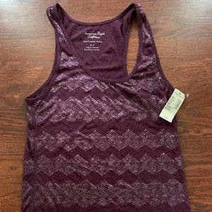 NWT American Eagle maroon boyfriend tank. M